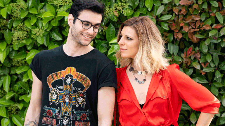 Η Angelika Dusk και ο Ίαν Στρατής στον Κήπο του Μεγάρου