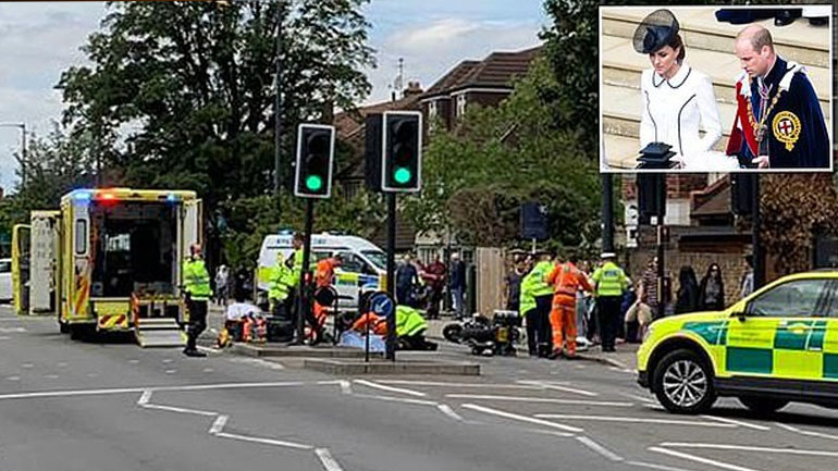 Ηλικιωμένη γυναίκα τραυματίστηκε από αστυνομικό που συνόδευε το πριγκιπικό ζεύγος Ουίλιαμ-Κέιτ