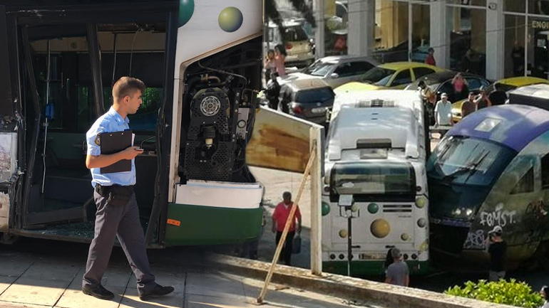 Σύγκρουση τρένου με λεωφορείο στη Λιοσίων