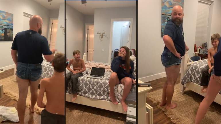 Πατέρας έβαλε καυτό σορτς για να δείξει στην κόρη του πόσο γελοίο είναι