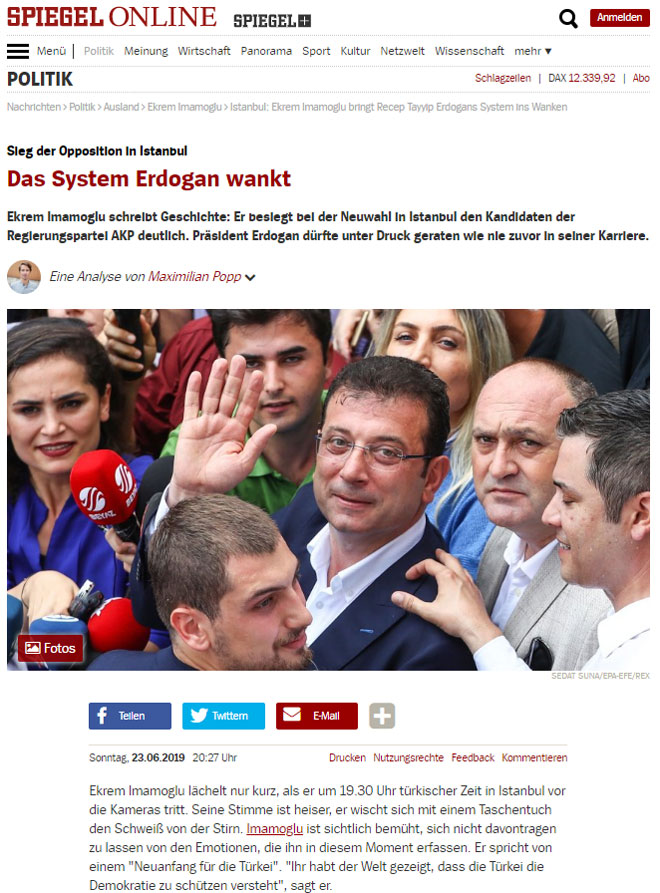 To άρθρο στo Spiegel