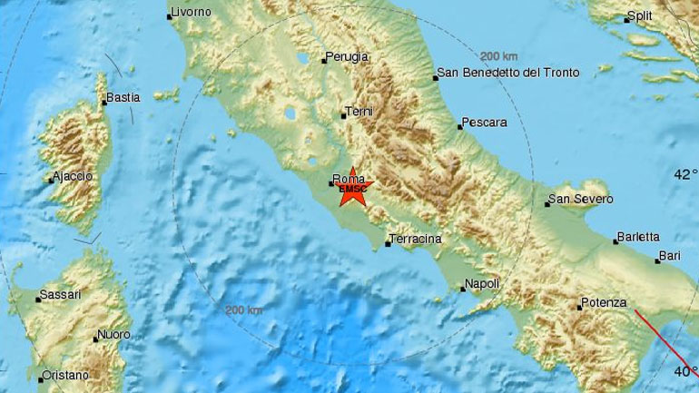 Σεισμός 3,7R στη Ρώμη