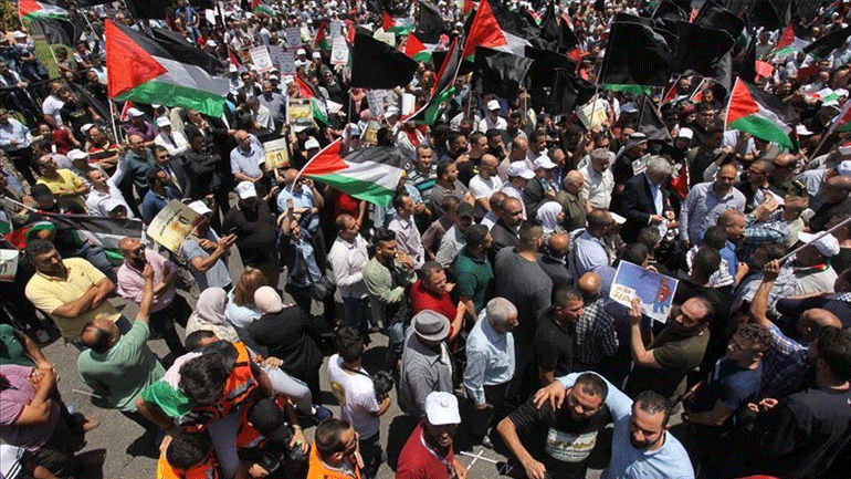 Παλαιστίνη: Διαδηλώσεις στη Δυτική Όχθη κατά του αμερικανικού σχεδίου για το Μεσανατολικό