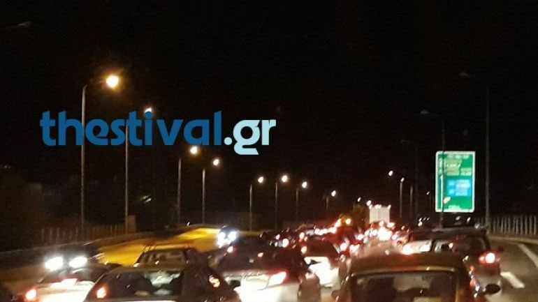 Θεσσαλονίκη: Μεγάλο μποτιλιάρισμα στη Λεωφόρο Γεωργικής Σχολής