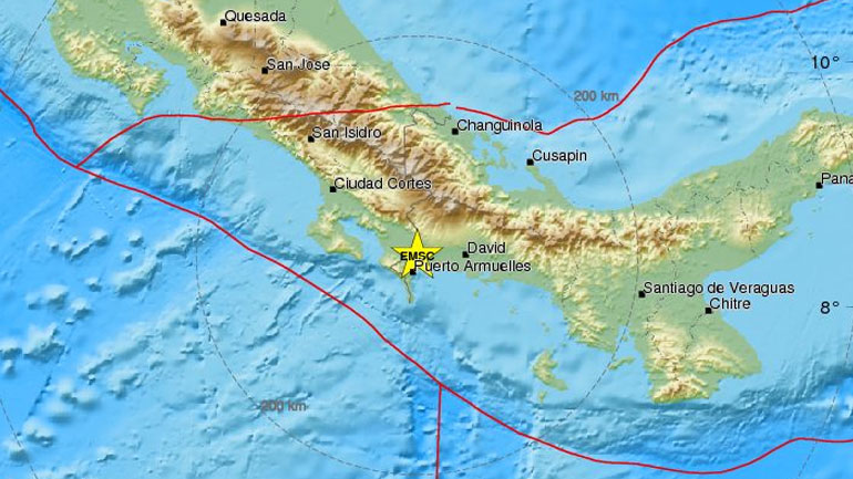 Σεισμός 6,3R στην Κόστα Ρίκα, στα σύνορα με Παναμά