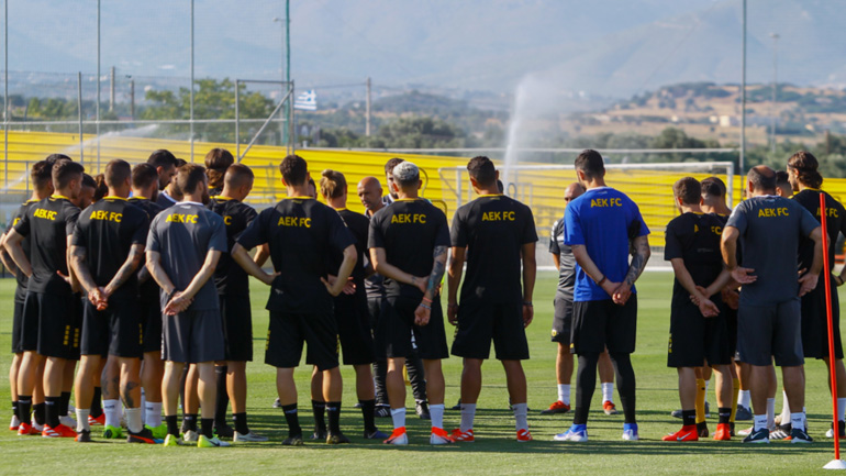 Πραγματοποιήθηκε στα Σπάτα η πρώτη προπόνηση της ΑΕΚ