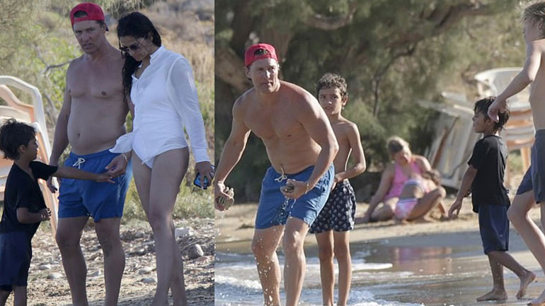 Οικογενειακές διακοπές στην Αντίπαρο για τον Matthew McConaughey!