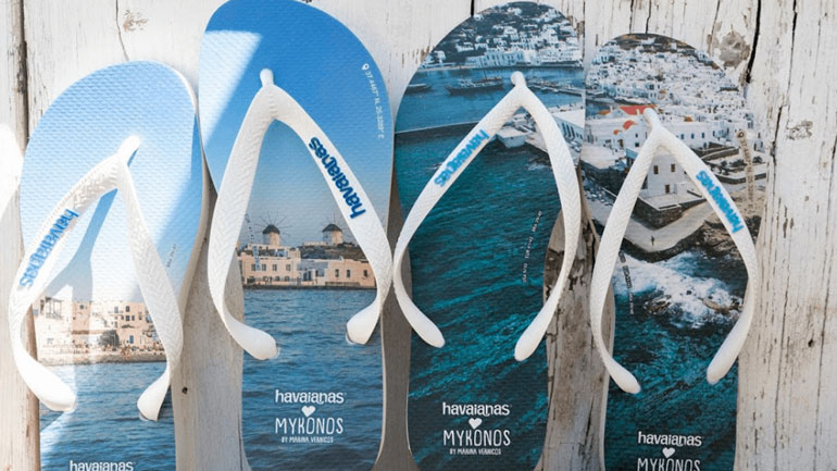 Τώρα μπορείτε να αποκτήσετε και εσείς Havaianas με φόντο τη Μύκονο!