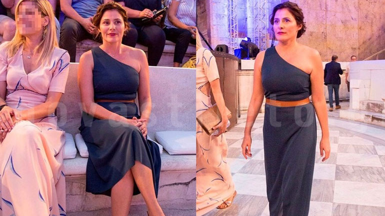 Η κομψή εμφάνιση της Μπέτυς Μπαζιάνα με grecian look στο Ηρώδειο