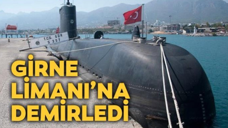 Η Τουρκία ενισχύει τον στόλο της στην Αν. Μεσόγειο: Στην Κερύνεια το υποβρύχιο Gür S-357