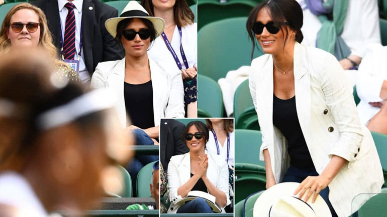 Meghan Markle: Η cool εμφάνιση της Δούκισσας στο Wimbledon με τζινάκι και καπέλο!