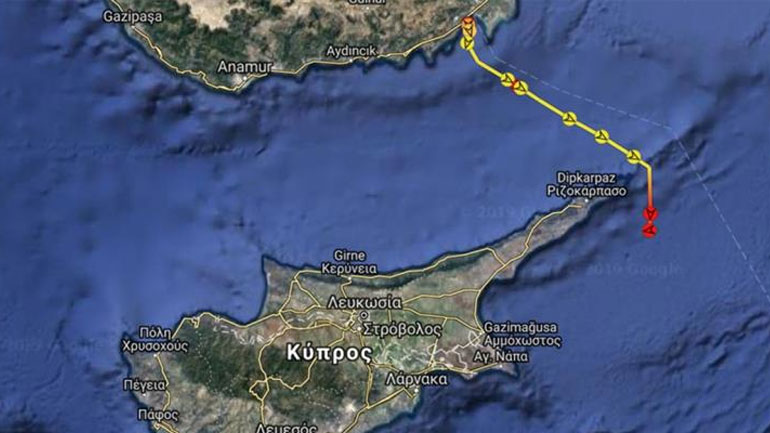 Δεύτερο τουρκικό πλοίο γεωτρήσεων κατέπλευσε στα ανοικτά των κυπριακών ακτών