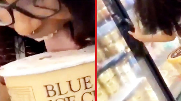 Καταζητείται γυναίκα που έγλειψε παγωτό και το ξαναέβαλε σε ψυγείο καταστήματος