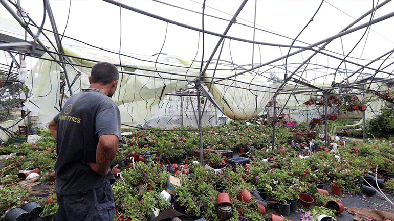 Εκτεταμένες καταστροφές σε καλλιέργειες από την κακοκαιρία στη Χαλκιδική