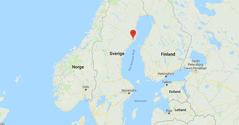 Χάρτης με το σημείο της συντριβής