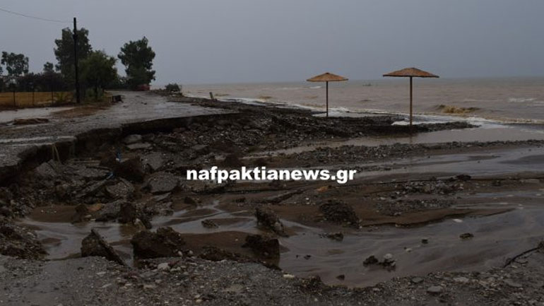 Η Ναύπακτος μετράει τις πληγές της – Εκτεταμένες ζημιές μετά την κακοκαιρία