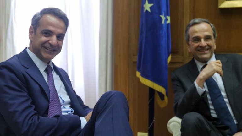 Εφ’ όλης της ύλης συζήτηση στη συνάντηση Μητσοτάκη – Σαμαρά