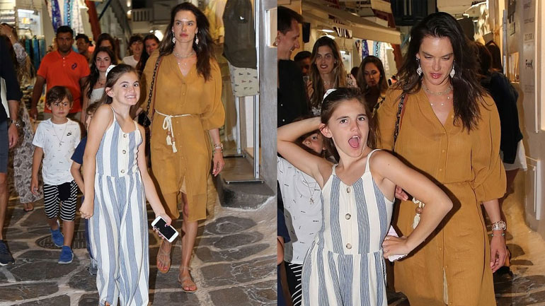 Alessandra Ambrosio: Η 10χρονη κόρη της ποζάρει με αέρα μοντέλου στα σοκάκια της Μυκόνου