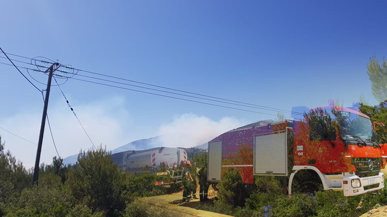 Σε ύφεση η πυρκαγιά στον Κιθαιρώνα
