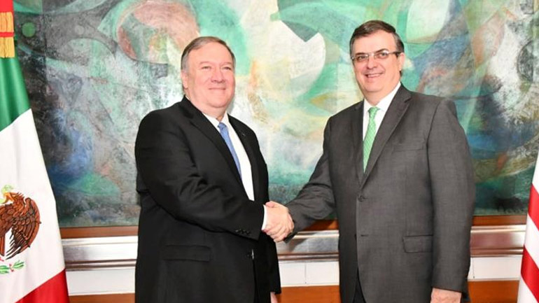 Ο Πομπέο ευχαρίστησε τον Μεξικανό ΥΠΕΞ για την πρόοδο στο μεταναστευτικό