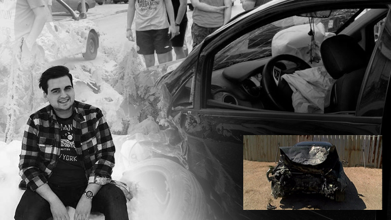 Το διαλυμένο αυτοκίνητο του άτυχου Ζαχαριά