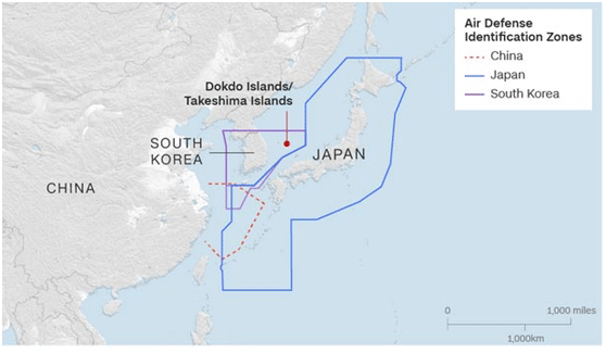 Oι εναέριες ζώνες στο Τρίγωνο της Αμφισβήτησης