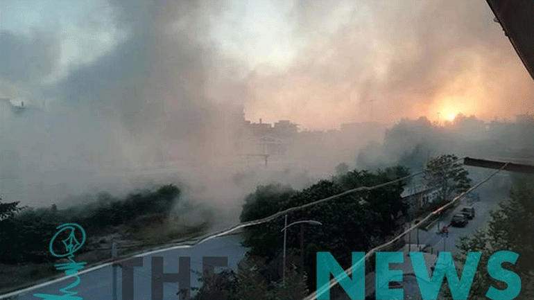 Φωτιά σε βαγόνι του ΟΣΕ έξω από τον Σιδηροδρομικό Σταθμό Θεσσαλονίκης
