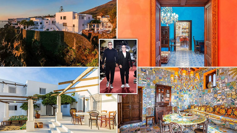 Μέσα στην εντυπωσιακή έπαυλη των Dolce & Gabbana στο νησί Stromboli