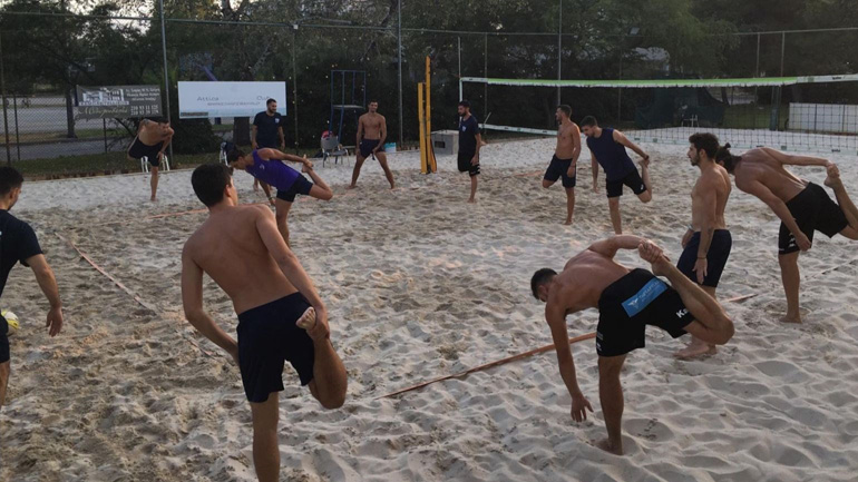 Βόλεϊ:  Προετοιμασία στην άμμο του ΣΕΦ για την Εθνική ανδρών