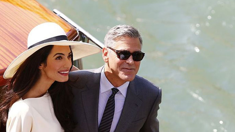 Λαμπερή εμφάνιση στη λίμνη Κόμο για την Amal Alamuddin!