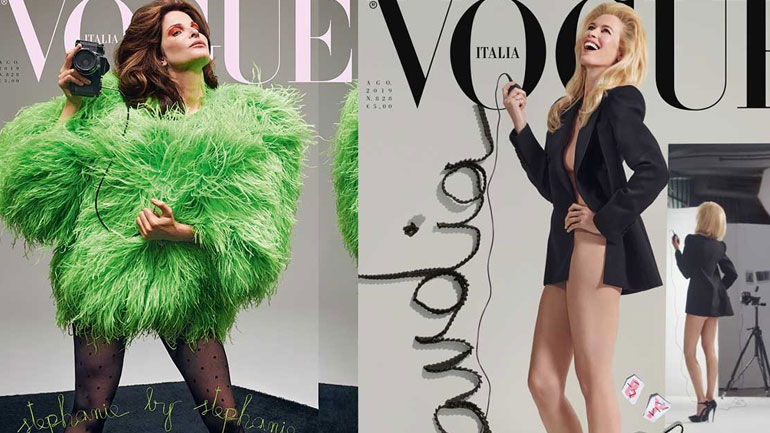 Οι Claudia Schiffer και Stephanie Seymour επιστρέφουν στο εξώφυλλο της ιταλικής Vogue