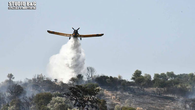 Σε ύφεση η πυρκαγιά στο Κουτσοπόδι Αργολίδας