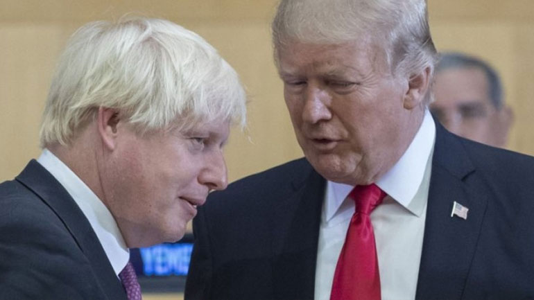 Το εμπόριο, την ασφάλεια και το δίκτυο 5G συζήτησαν σε τηλεφωνικά Τραμπ και Τζόνσον