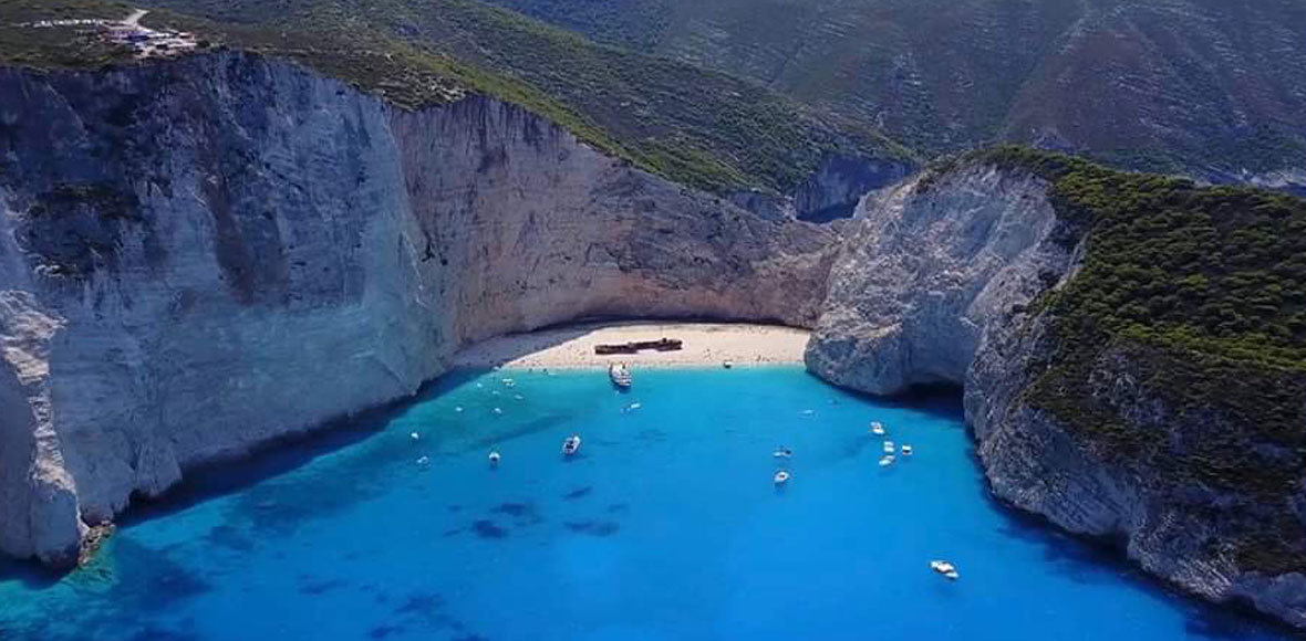 Το Ναυάγιο της Ζακύνθου από ψηλά