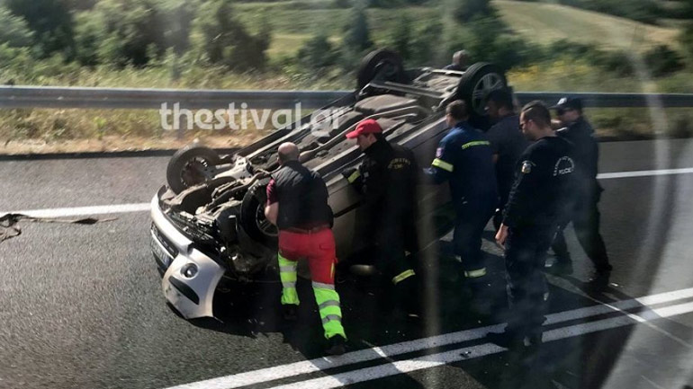Τροχαίο με δύο τραυματίες στη Γαλάτιστα Χαλκιδικής