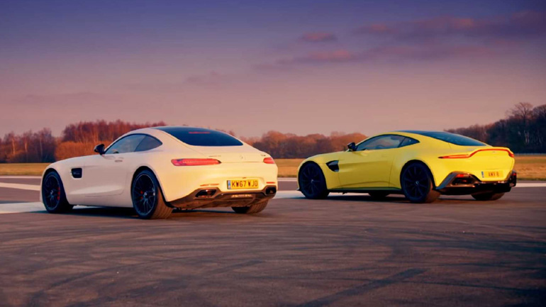 Aston Martin V8 Vantage εναντίον Mercedes-AMG GT S