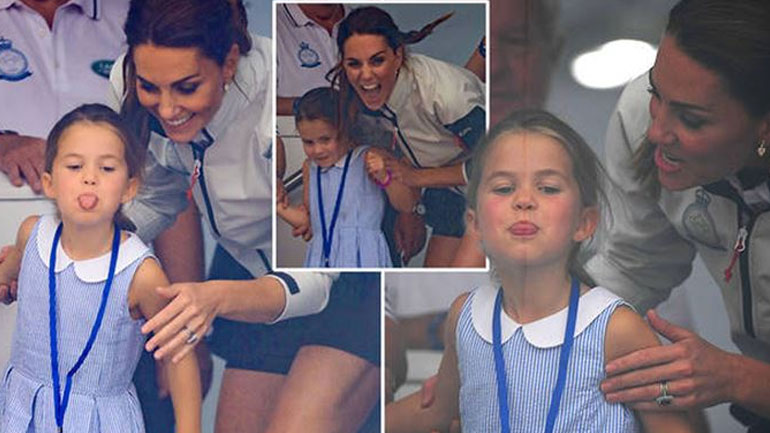 Η πριγκίπισσα Charlotte έβγαλε τη γλώσσα στους Βρετανούς!