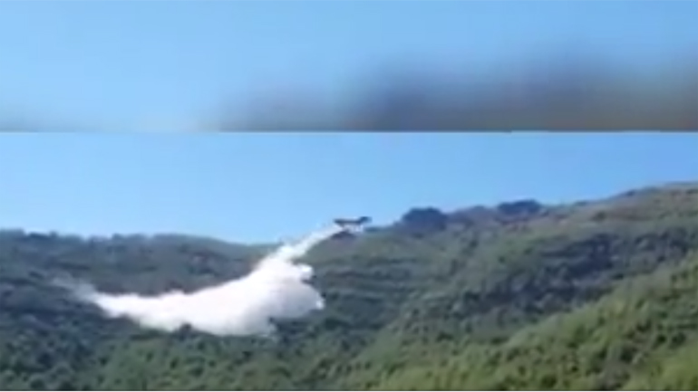 Βίντεο από την κατάσβεση της πυρκαγιάς στη Θάσο