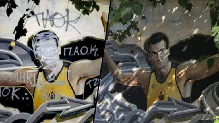 Kατέστρεψαν το γκράφιτι του Νίκου Γκάλη στην Αθήνα