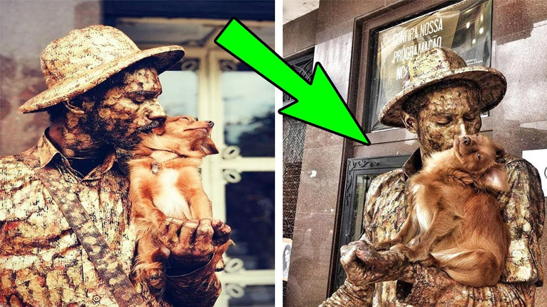 Επική ερμηνεία: Σκύλος σε ρόλο αγάλματος