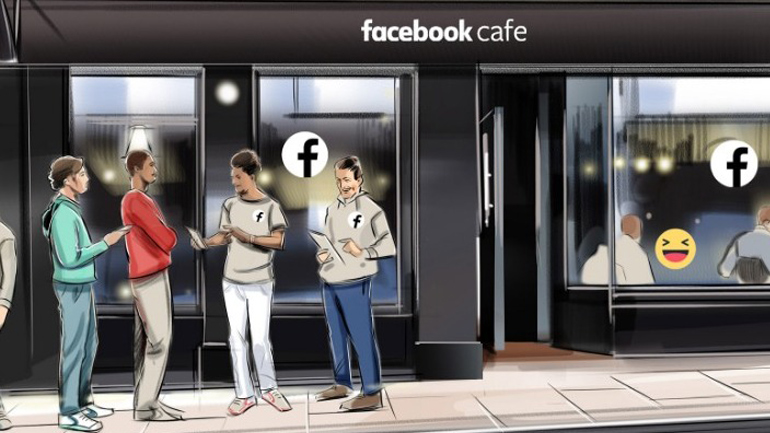 Προσωρινά συμβουλευτικά καφέ από το Facebook στο Ηνωμένο Βασίλειο