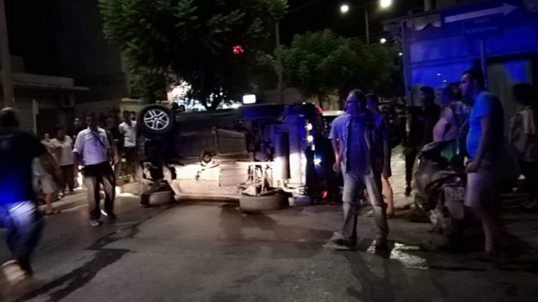 Κρήτη: Αυτοκίνητο αναποδογύρισε σε κεντρικό δρόμο του Ηρακλείου