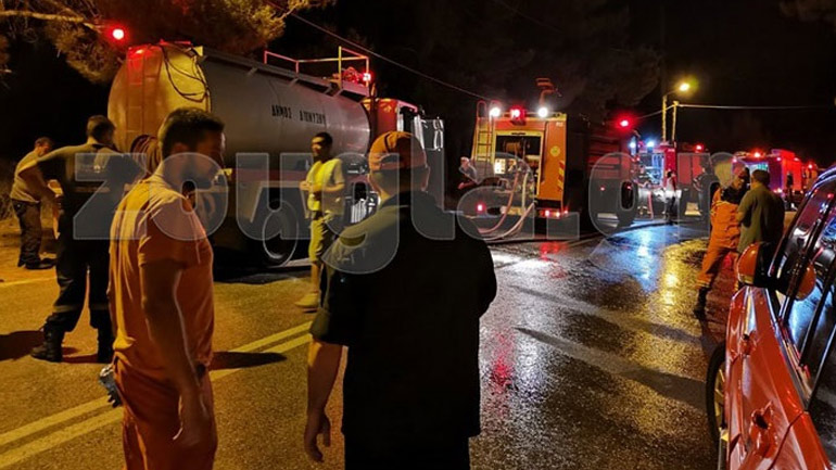 Φωτιά σε δασική έκταση στον Διόνυσο