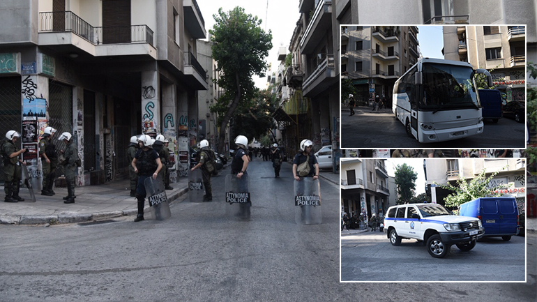 Επιχείρηση της ΕΛ.ΑΣ. στα Εξάρχεια