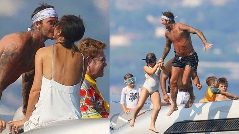 Στην πολυτελή θαλαμηγό του Elton John κάνουν διακοπές οι Beckhams!