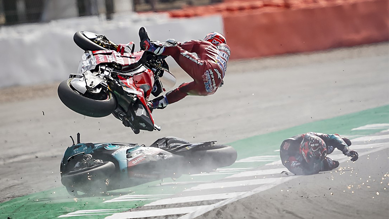 MotoGP2019, Silverstone: Η πτώση των Quartararo και Dovizioso!