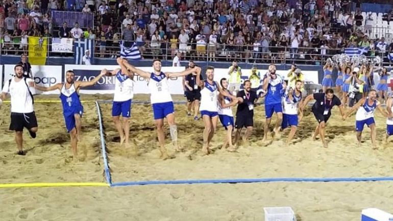 Παράκτιοι Μεσογειακοί Αγώνες: «Χρυσοί» και οι Άνδρες στο Beach Hanball