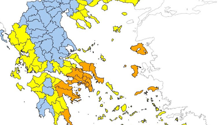 Πολύ υψηλός κίνδυνος πυρκαγιάς για αύριο
