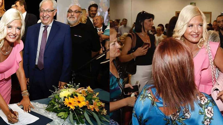Στα ροζ η Μαρίνα Πατούλη έκλεψε την παράσταση στην ορκωμοσία της στον Δήμο Αμαρουσίου