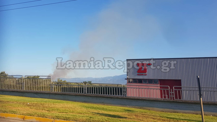 Λαμία: Καπνός από φωτιά «σκέπασε» την πόλη 